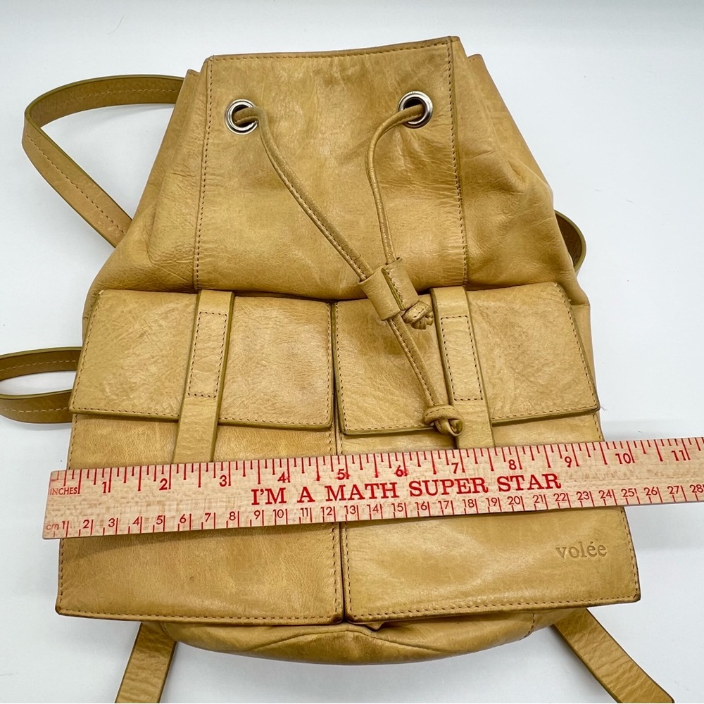 Volée Drawstring Backpack Yellow/Tan Beige - Picture 8 of 14